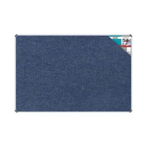 Bulletin Board Ribbed Aluminium Frame (1800x1200mm - Denim)