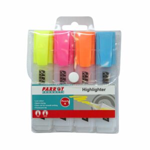 Highlighter Marker Pouch 4 (Yellow - Pink - Blue - Orange)
