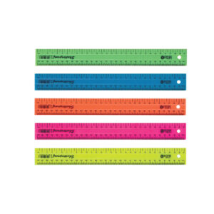 Lion Brand 30Cm Neon Ruler Assorted Pocket of 10