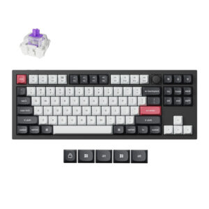 Keychron Q3 HE QMK 80% Wireless Custom Mechanical Keyboard (Nebula Switch) – Carbon Black