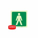 Photoluminescent 190Mm Safety Sign -E26-Male Symbol