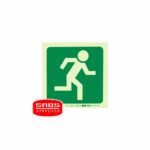 Photoluminescent 190Mm Safety Sign -E29-Running Man Facing Right