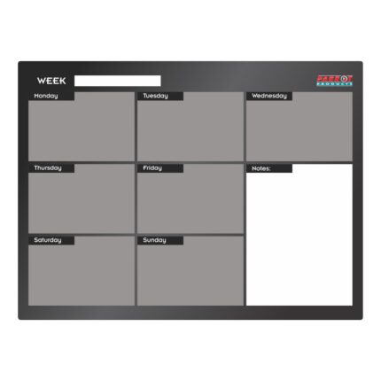 Weekly Planner Cast Acrylic 600 X 450Mm