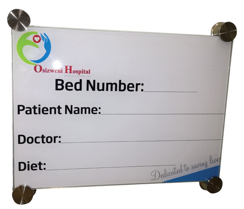 A3 297X420Mm Hospital Glass Bed Board With Print A3 297X420Mm Hospital Glass Bed Board With Print - Image 1