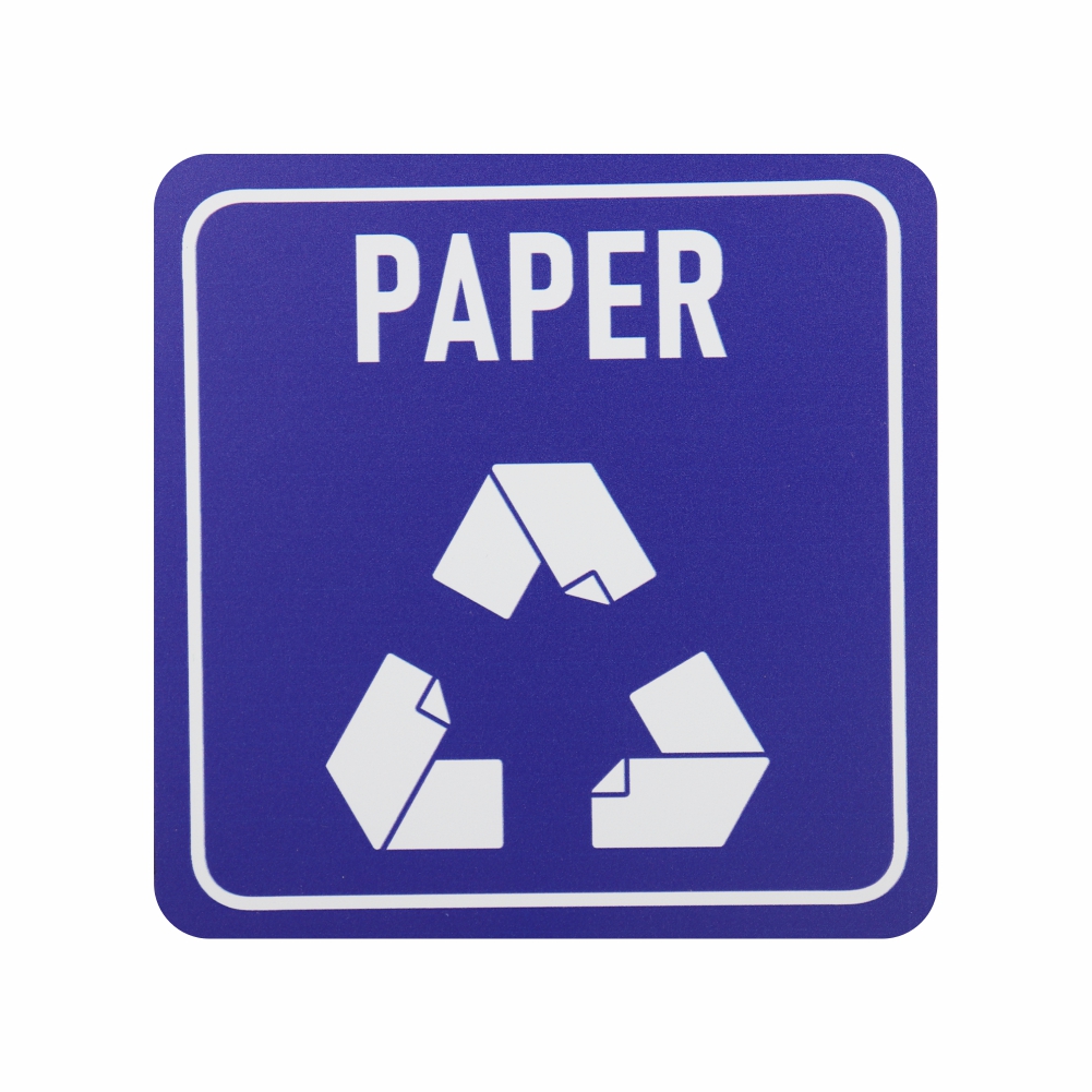 Sign Symbolic Blue Printed Paper Only Recycle Sign On White Acp 150*150Mm Sign Symbolic Blue Printed Paper Only Recycle Sign On White Acp 150*150Mm - Image 1