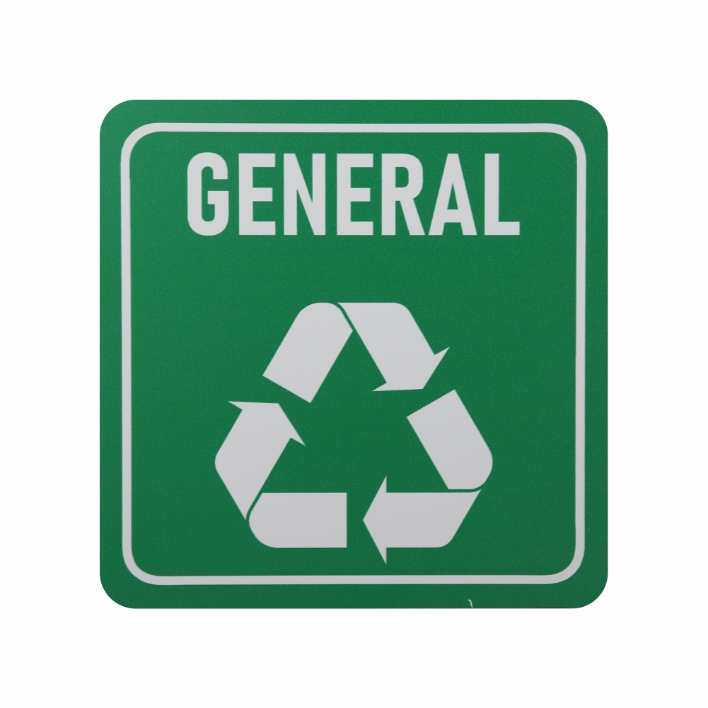 Sign Symbolic Green Printed General Waste Recycle Sign On White Acp 150 * 150Mm Sign Symbolic Green Printed General Waste Recycle Sign On White Acp 150 * 150Mm - Image 1