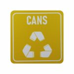 Sign Symbolic Yellow Printed Cans Only Recycle Sign On White Acp 150*150Mm