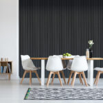 Acoustic Slatted Wall Panel 600 X 2400 - Black Wood