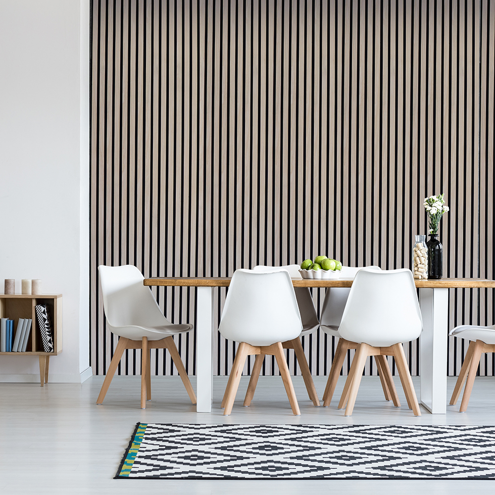 Acoustic Slatted Wall Panel 600 X 2400 - Light Oak Acoustic Slatted Wall Panel 600 X 2400 - Light Oak - Image 1