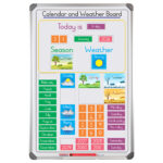 Calender And Weather Board Slimline Magnetic 900*600Mm