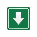Sign Symbolic 150*150Mm Green Arrow Sign On White Acp