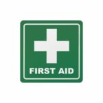 Sign Symbolic 150*150Mm Green First Aid Sign On White Acp