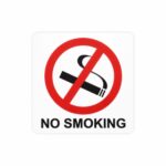 Sign Symbolic 150*150Mm Red No Smoking Sign On White Acp