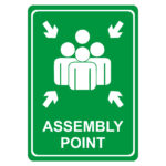 Sign Symbolic 297*210Mm Assembly Point Green On White Acp