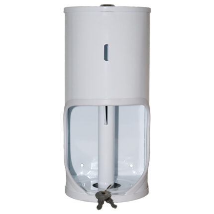 Tr2 Toilet Roll Holder Lockable - Mild Steel White