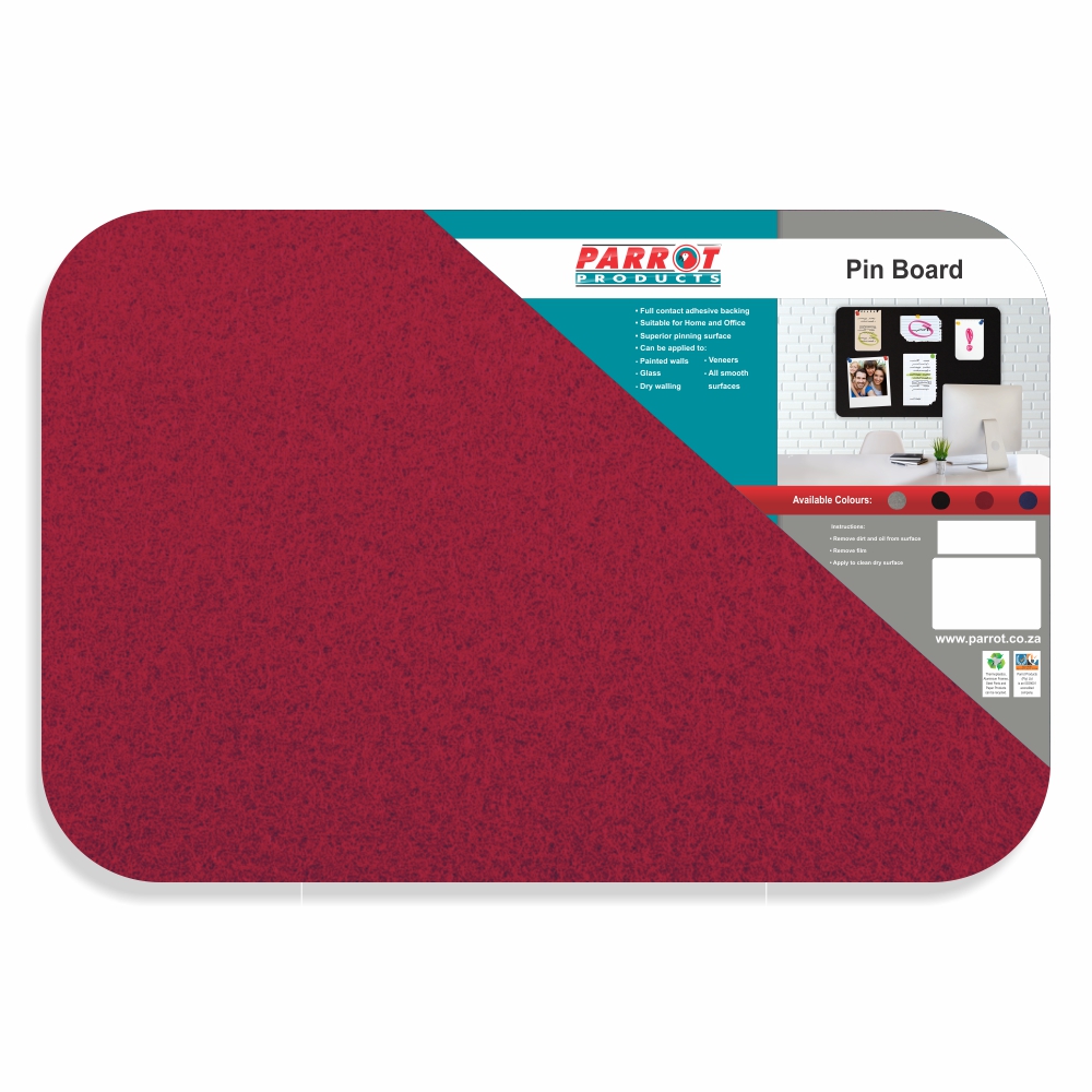 Pin Board Adhesive No Frame 600*450Mm Red Pin Board Adhesive No Frame 600*450Mm Red - Image 1