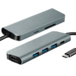 Adaptor – Usb C Hub 7-In-1 (Hdmi X 1-Usb3 X 3-Dp X 1-Sd X 1-Tf X 1)