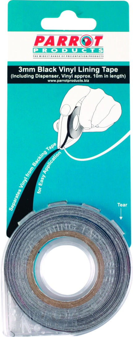 Vinyl Lining Tape 10 Mts * 3Mm Black