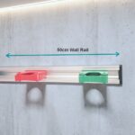 Wall Rail Only 50Cm (With Black End Clips)