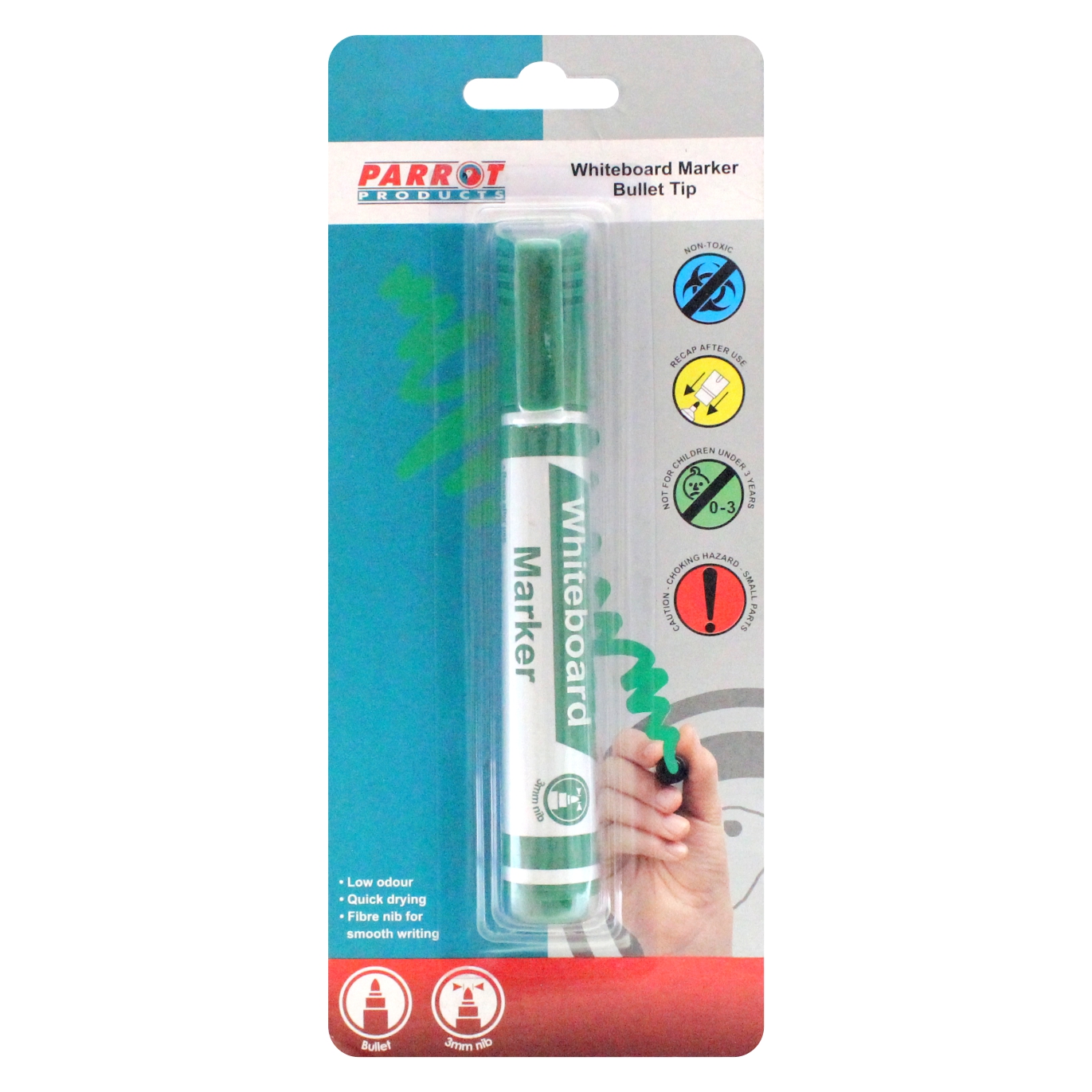 Marker Whiteboard Bullet Carded Green Marker Whiteboard Bullet Carded Green - Image 1