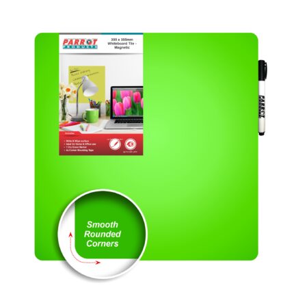 Whiteboard Tile Magnetic 355X355Mm Green