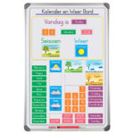 Calender And Weather Board Slimline Magnetic 900*600Mm - Afrikaans