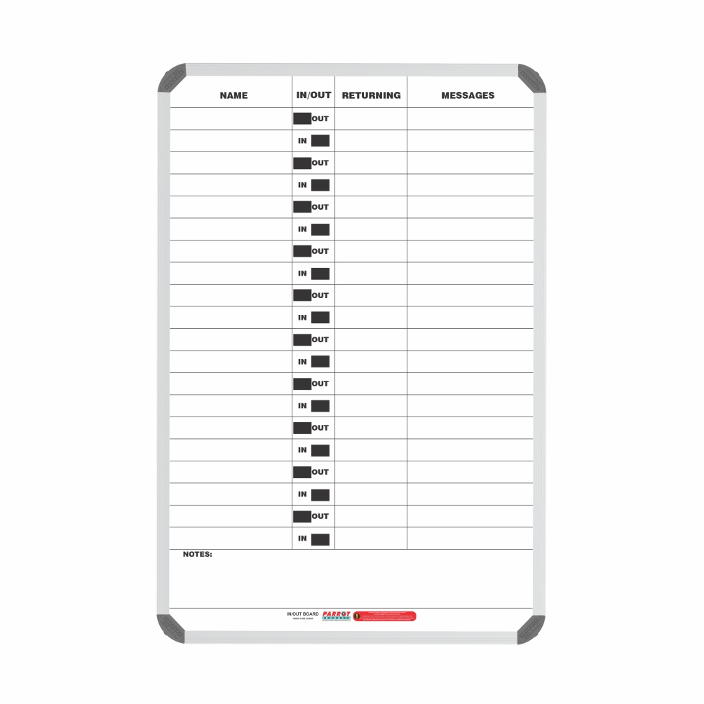 In/Out Board Magnetic 20 People 900*600Mm In/Out Board Magnetic 20 People 900*600Mm - Image 1
