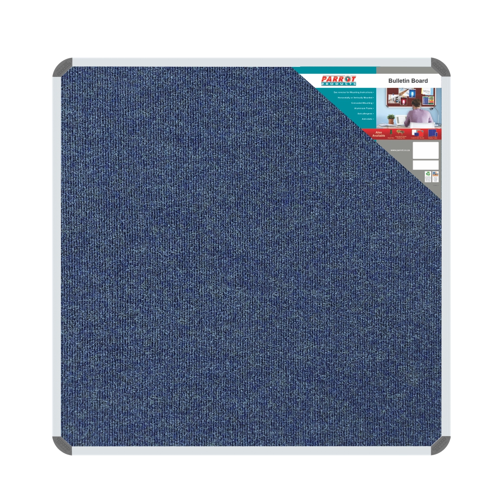 Bulletin Board Ribbed Alum Frame 900*900Mm Denim Bulletin Board Ribbed Alum Frame 900*900Mm Denim - Image 1