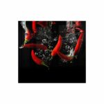 Decorative Glass Wall Tile 598Mm X 650Mm Chilli