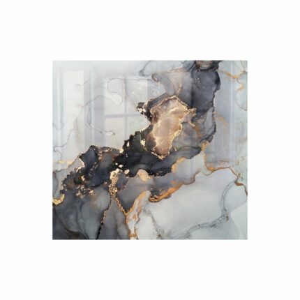 Decorative Glass Wall Tile 598Mm X 650Mm Ink Contrast