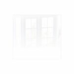 Decorative Glass Wall Tile 598Mm X 650Mm White Ral9010