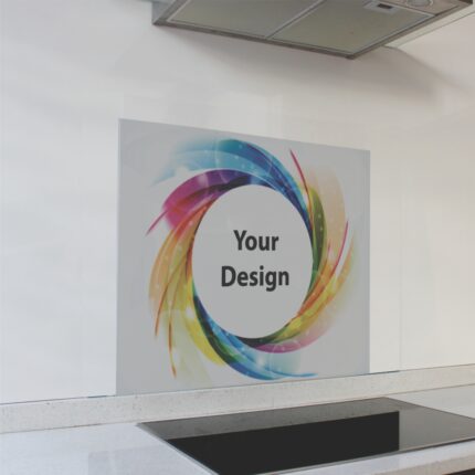 Decorative Glass Wall Tile 598X650X6Mm Customized Print