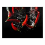 Decorative Glass Wall Tile 898Mm X 700Mm Chilli