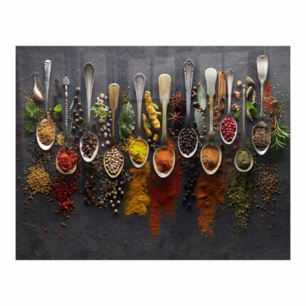 Decorative Glass Wall Tile 898Mm X 700Mm Spices