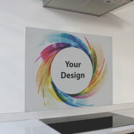 Decorative Glass Wall Tile 898X700X6Mm Customized Print