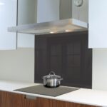 Decorative Glass Wall Tile 898X700X6Mm Metallic Black