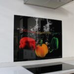 Decorative Glass Wall Tile 898X700X6Mm Peppers