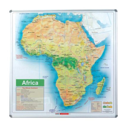 Edu Bd Map Africa 1230X1230Mm Magnetic White