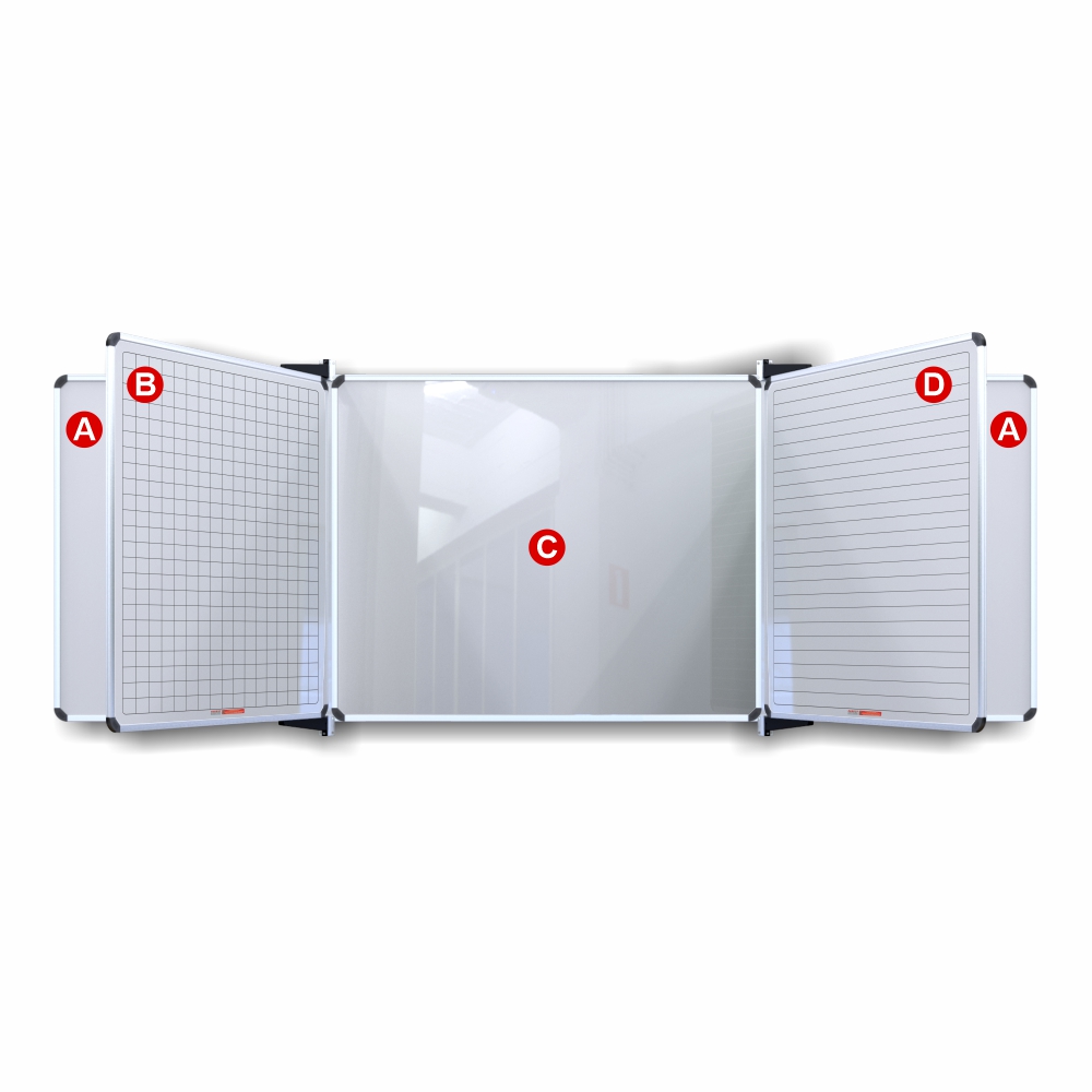 Edu Bd S/Leaf 1220*1210 Mag White Lines 1 Side Edu Bd S/Leaf 1220*1210 Mag White Lines 1 Side - Image 1