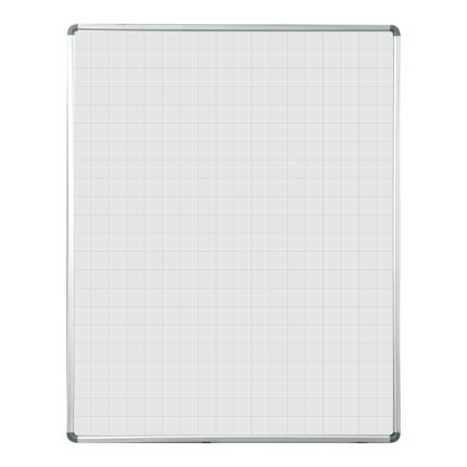 Educational Board S/Leaf 1220*910 Mag Whiteboard Grey Squares 1 Side