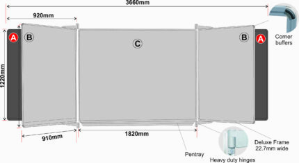 Educational Board Side Panel 1220*1220 Mag White Squares