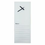 Clock Glass With Notes 210 X 580Mm White