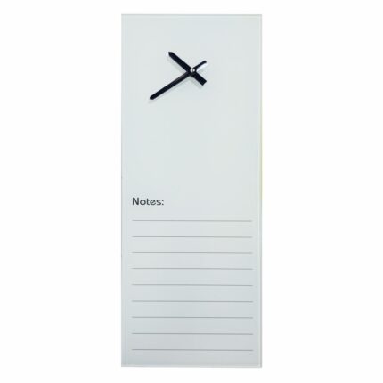 Clock Glass With Notes 210 X 580Mm White