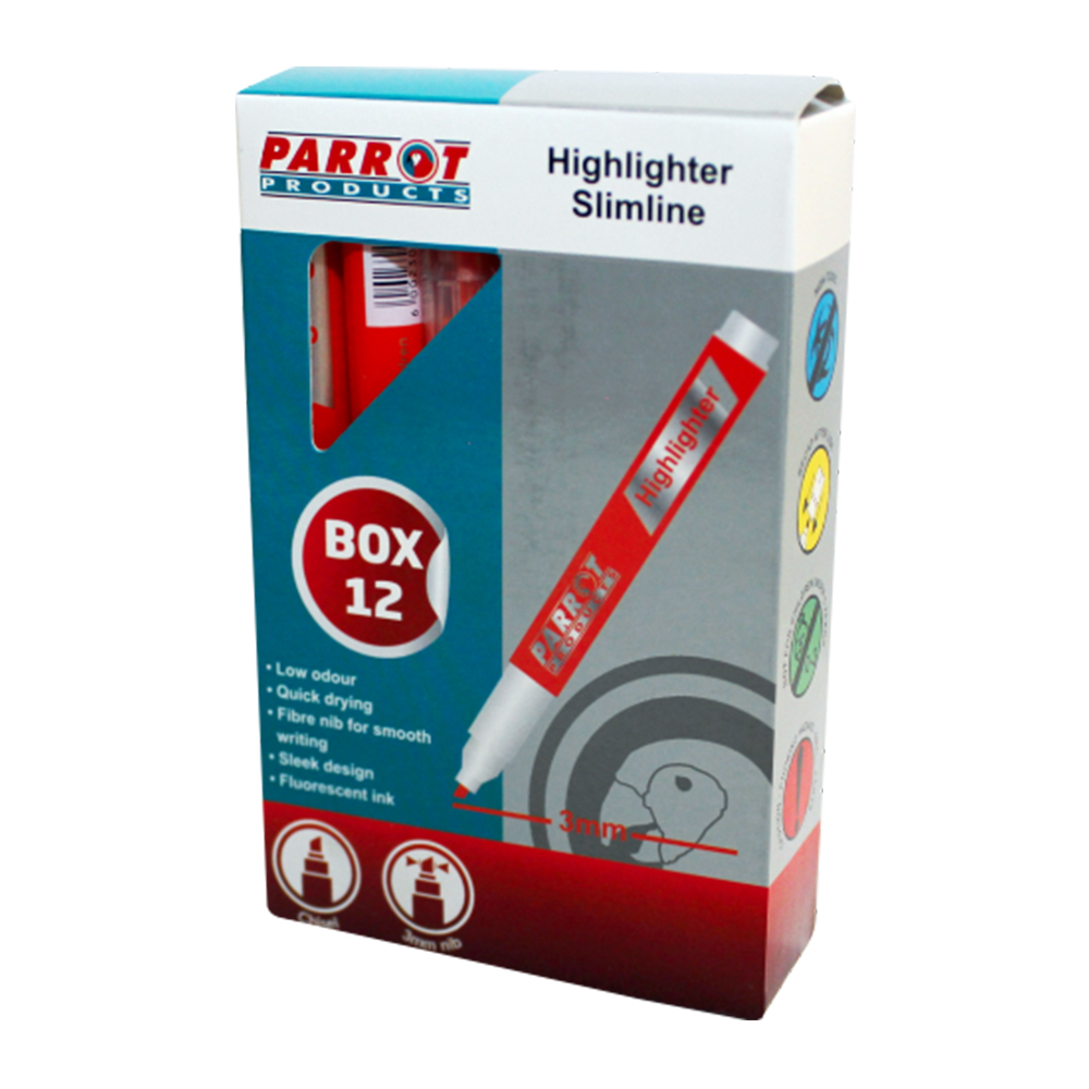 Marker Highlighter Slimline Box 12 Orange Marker Highlighter Slimline Box 12 Orange - Image 1