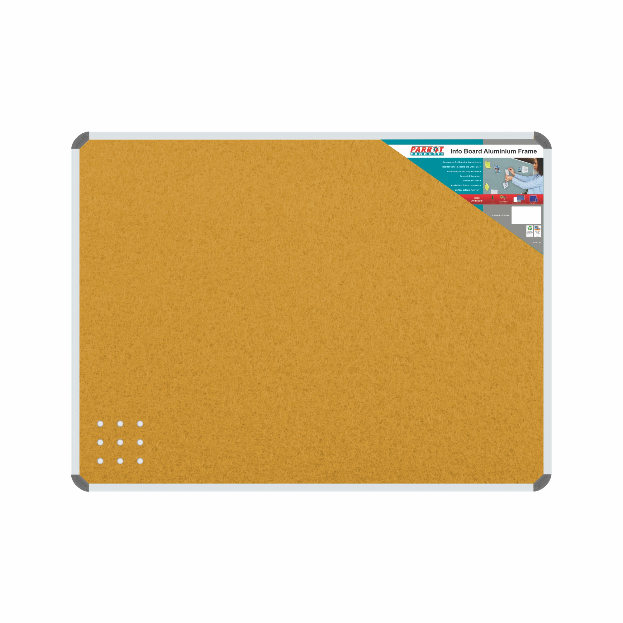 Info Board Aluminium Frame 1000 * 1000Mm Beige Info Board Aluminium Frame 1000 * 1000Mm Beige - Image 1