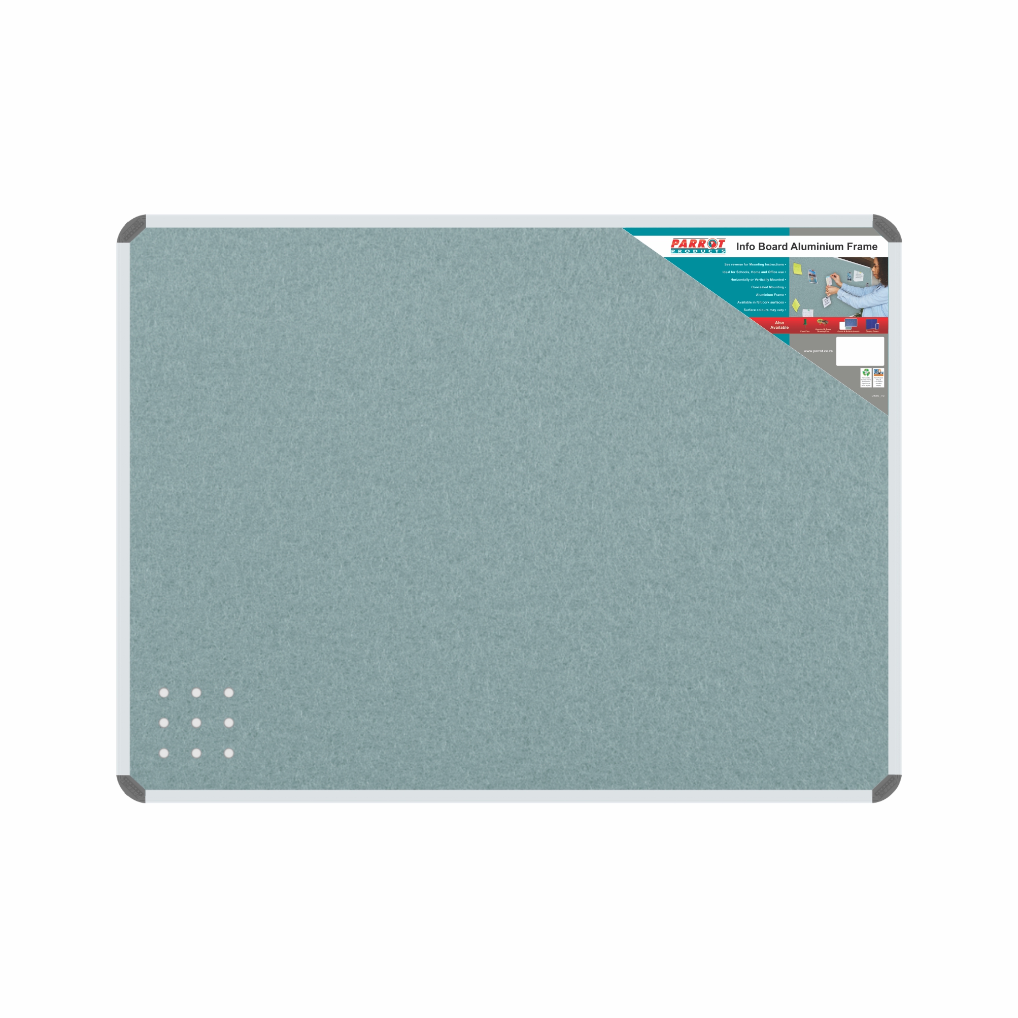 Info Board Aluminium Frame 1200*900Mm Grey Info Board Aluminium Frame 1200*900Mm Grey - Image 1