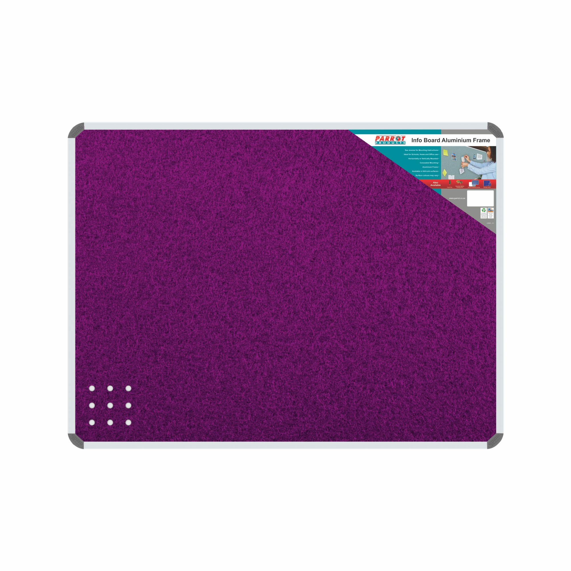 Info Board Aluminium Frame 1200*900Mm Purple Info Board Aluminium Frame 1200*900Mm Purple - Image 1