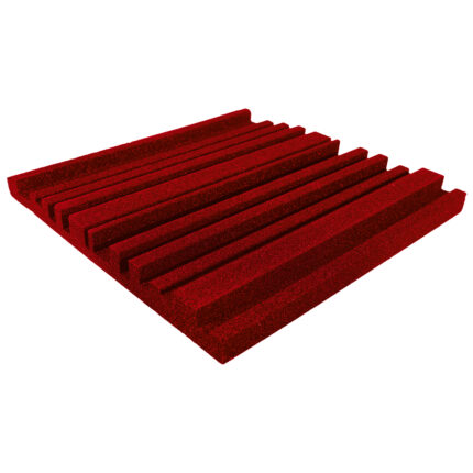 Acoustic Panel Cityscape 500Mm X 500Mm Red