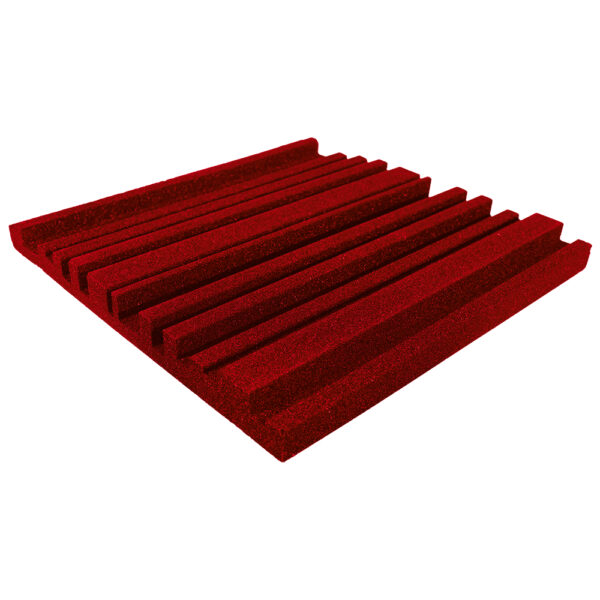 Acoustic Panel Cityscape 500Mm X 500Mm Red