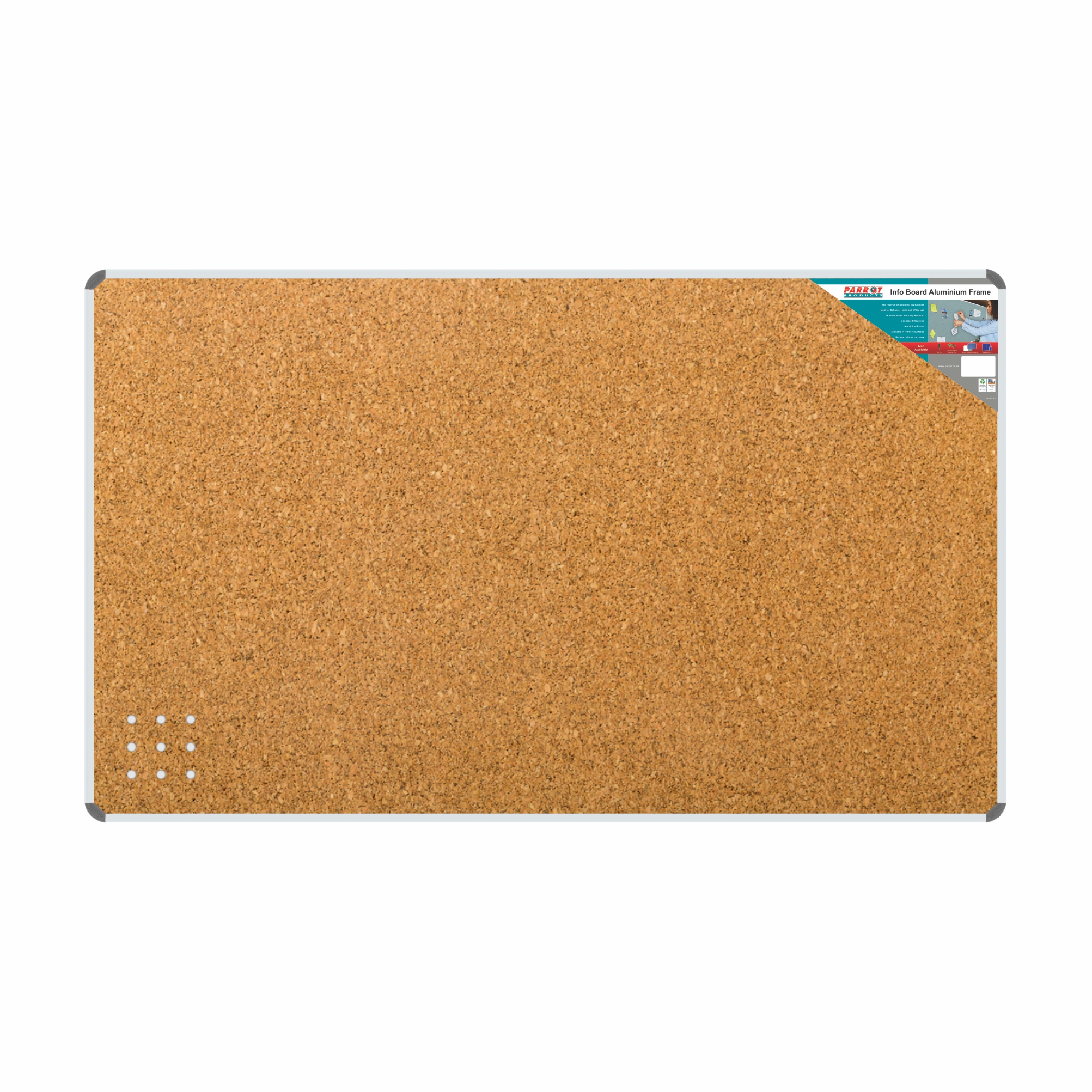 Info Board Aluminium Frame 1500 * 1200Mm Cork Info Board Aluminium Frame 1500 * 1200Mm Cork - Image 1
